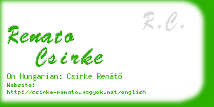 renato csirke business card