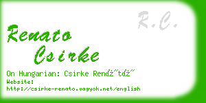 renato csirke business card